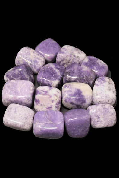 Sertifikalı Lepidolit Taşı Doğal Taş Kütle (4 Adetli)