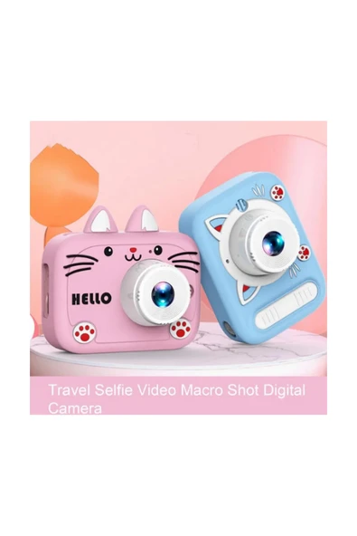 Hello Çocuk Dijital Fotoğraf Makinası 20 Mp Video Kaydedici 2.0 İnç Çift Kameralı Ks-102 - 5