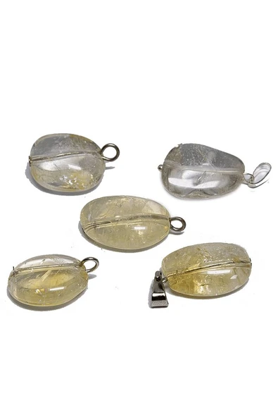 Sertifikalı A Kalite Doğal Sitrin Taşı Kolye - Resim 2