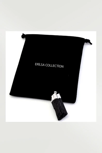 Sertifikalı Ham Işlenmemiş Doğal Turmalin Taşı Kolye - Resim 6