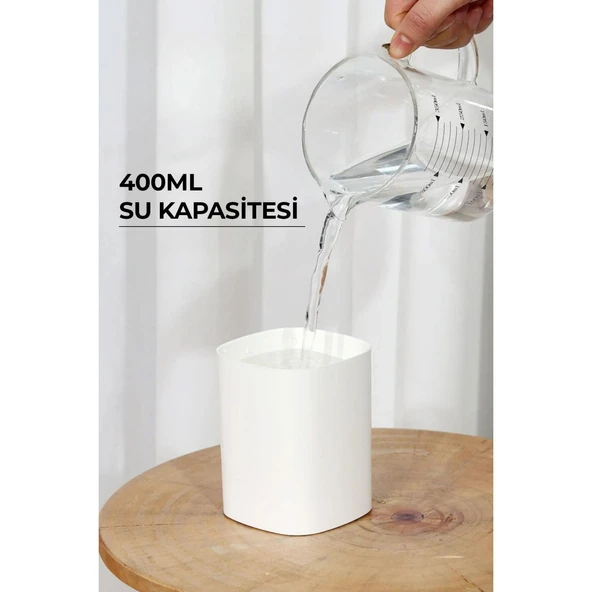 Ozmik SD09 Hava Nemlendirici Buhar Makinesi Ve Aroma Difüzörü H2O Humidifier 400 Ml Ultrasonik Siyah - 4