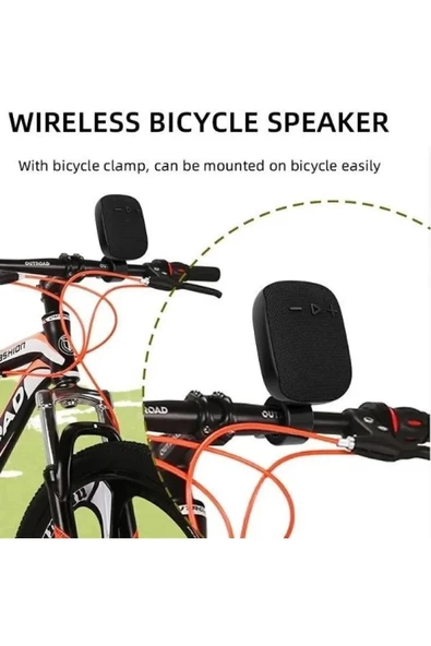 Bisiklet Motorsiklet Gidon Kemer Aparatlı Hafıza Kartı Usb Girişli Bluetooth Hoparlör - 2
