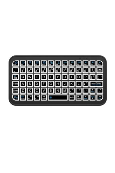 Mini Klavye Smarttv Işıklı Bluetooth Kablosuz Televizyon Ps3 Dizüstü Tabletler Ve Telefonlar İçin - 7