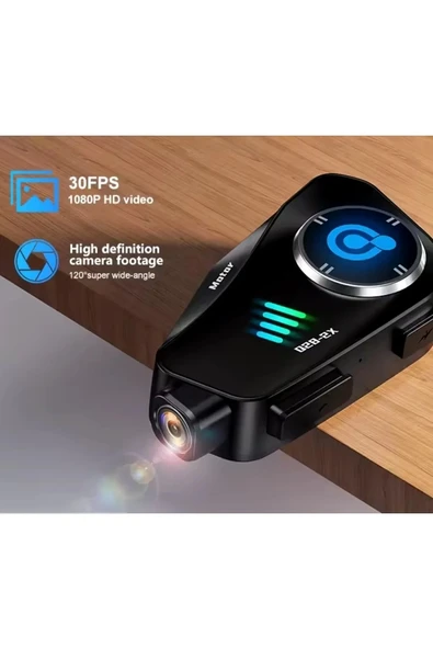 Q28 2x 2 Eşleşmeli Motosiklet Kask Bluetooth Kulaklık 1080p Kamera Su Geçirmez Intercom - 5