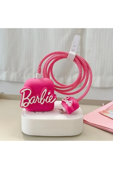 İphone 18w/20w Uyumlu Barbie Şarj Kılıfı, Şarj Kablosu Örme Aparatı, Toparlayıcı - 2