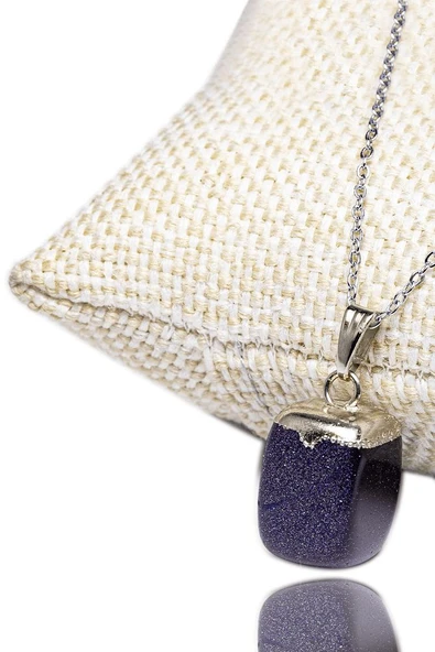 Sertifikalı Ham Doğal Mavi Yıldız Taşı Kolye ürün görseli