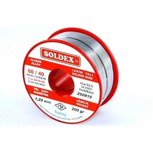 60-40 Lehim Teli 200 Gr 0,50 Mm - Sn:60 / Pb:40 ürün görseli 1