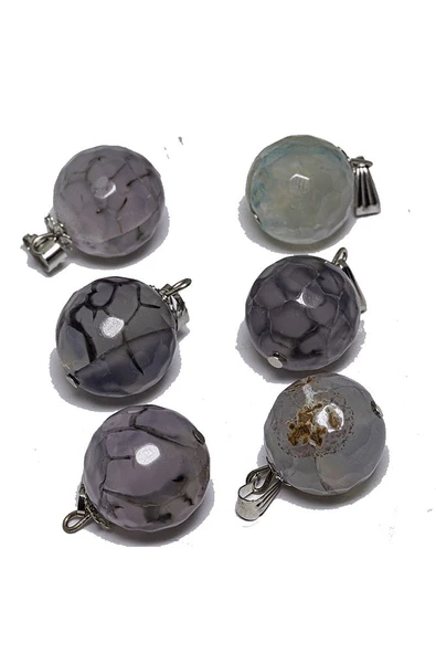 Sertifikalı Doğal Çizgili Akik Taşı Kolye - Resim 2