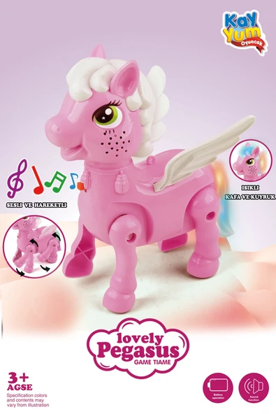 Işıklı Sesli Pilli Yürüyen Unicorn Pony AT - 4