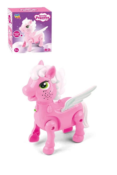 Işıklı Sesli Pilli Yürüyen Unicorn Pony AT - 2