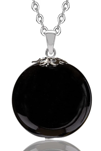 Obsidyen Taşı Doğal Taş Kolye