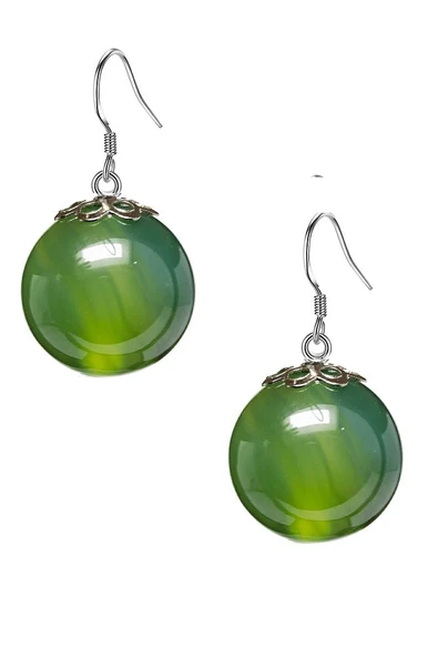 Sertifikalı Yeşim Taşlı Doğal Taş Küpe - 8 mm ürün görseli