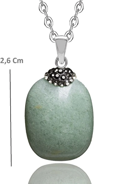 Sertifikalı Aaa Kalite Doğal Aventurin Taşlı Kolye - Resim 2