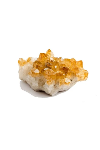 Sertifikalı Zirkon Taşlı Doğal Sitrin Taşı Kolye (brezilya) - Resim 3