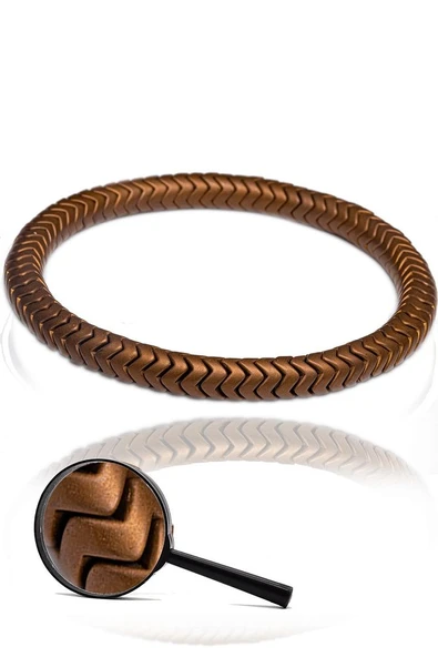 Sertifikalı Aaa+ Mat Rose Hematit Taşı Bileklik - Kararmaz - Resim 2