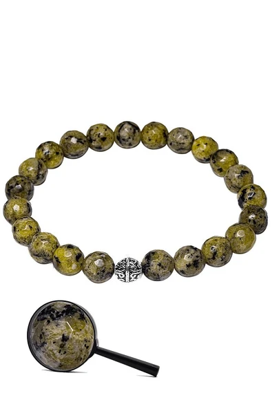 Sertifikalı Fasetli Sarı Kuvars Taşı Bileklik (gümüş Aparatlı) - Resim 2