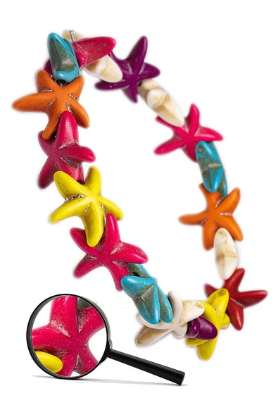 Sertifikalı Yıldız Kesim Renkli Sedef Taşı Bileklik ürün görseli