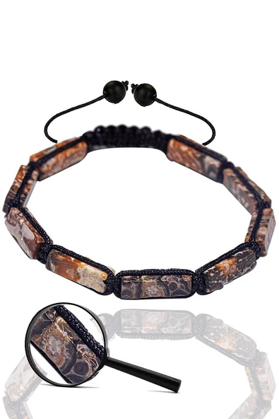 Sertifikalı Renkli Akik Taşı Doğal Taş Bileklik ürün görseli