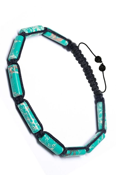 Sertifikalı Turkuaz Varisit Taşı Doğal Taş Bileklik - Resim 3