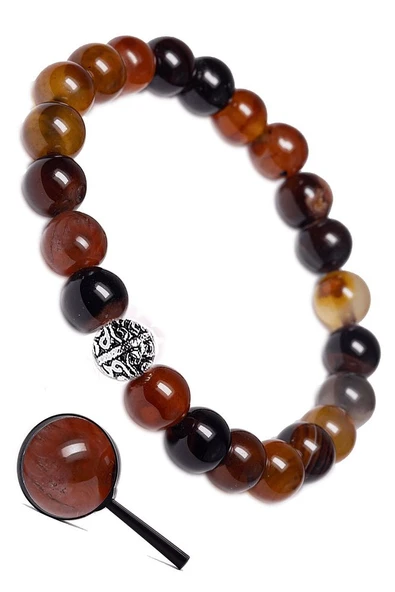 Sertifikalı Siyah Kızıl Yemen Akik Taşı Bileklik (gümüş Aparatlı) ürün görseli