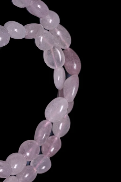 Sertifikalı Amorf Kesim Aaa Kalite Pembe Kuvars Taşı Doğal Taş Kolye - 2