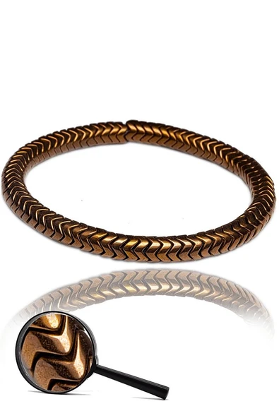 Sertifikalı Aaa+ Rose Renk Hematit Taşı Bileklik - Kararmaz - Resim 2