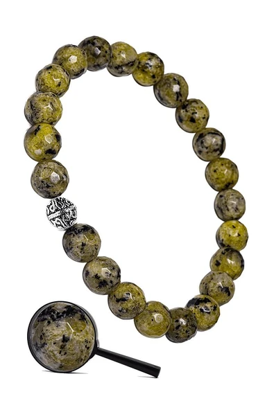 Sertifikalı Fasetli Sarı Kuvars Taşı Bileklik (gümüş Aparatlı) ürün görseli