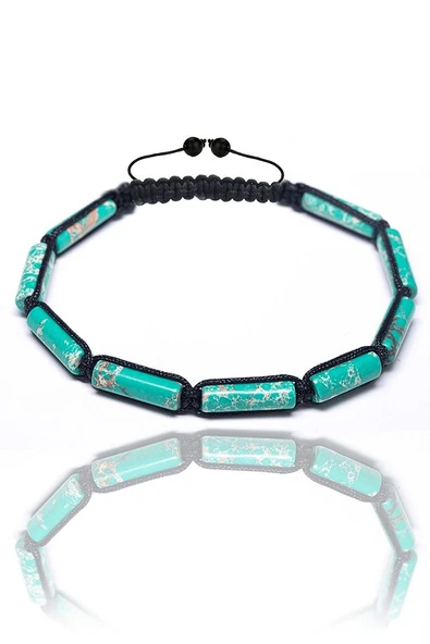 Sertifikalı Turkuaz Varisit Taşı Doğal Taş Bileklik ürün görseli