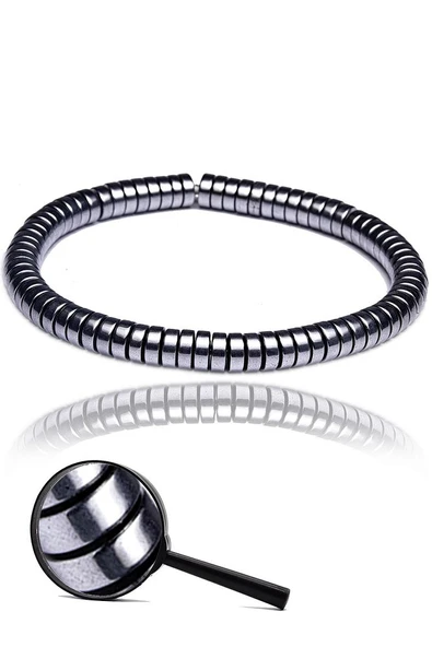 Sertifikalı Aaa+ Hematit Taşı Bileklik - Kararmaz - Resim 2