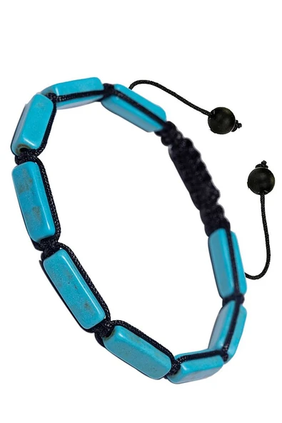 Sertifikalı Dikdörtgen Firuze - Turkuaz Taşı Bileklik - Resim 3