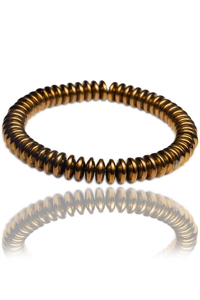 Sertifikalı Rose Renk Hematit Taşı Bileklik - Kararmaz - Resim 2