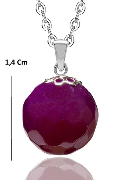 Sertifikalı Yakut Taşı Doğal Taş Kolye - 2