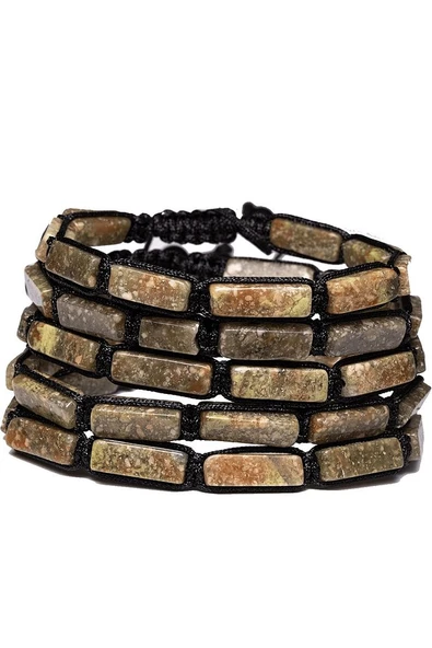 Sertifikalı Unakit Taşı Doğal Taş Bileklik - Dikdörtgen - Resim 3