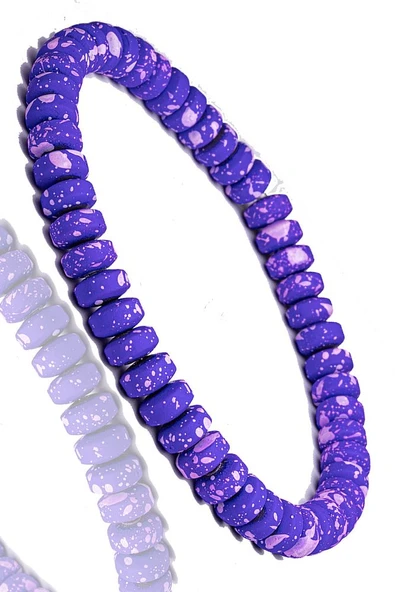 Sertifikalı Rondela Kesim Mavi Kuvars Taşı Bileklik - Resim 2