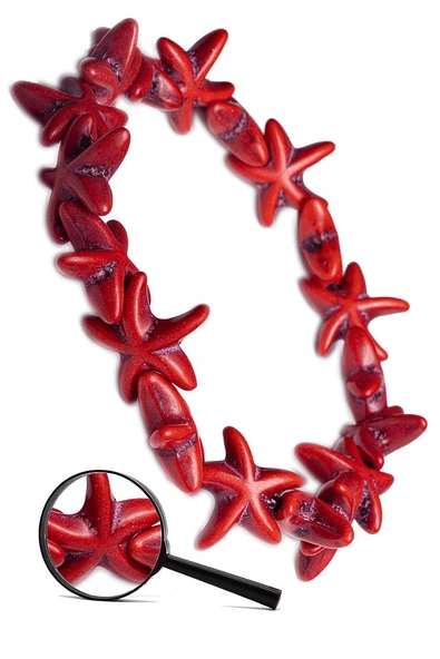 Sertifikalı Yıldız Kesim Kırmızı Kıl Mercan Taşı Bileklik ürün görseli