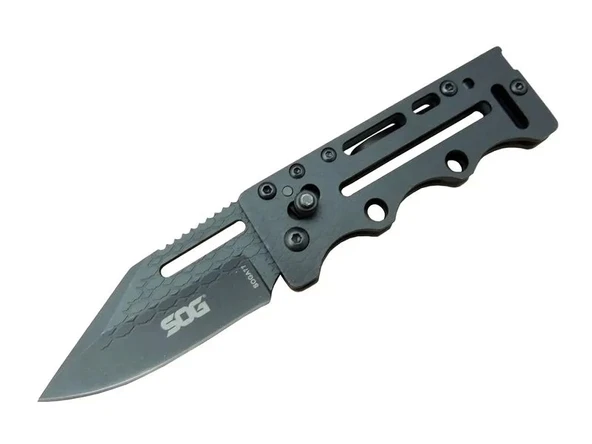 Sog Ac77bk Siyah Yaprak Kamp Çakı 15 Cm - Metal Sap, Kılıflı