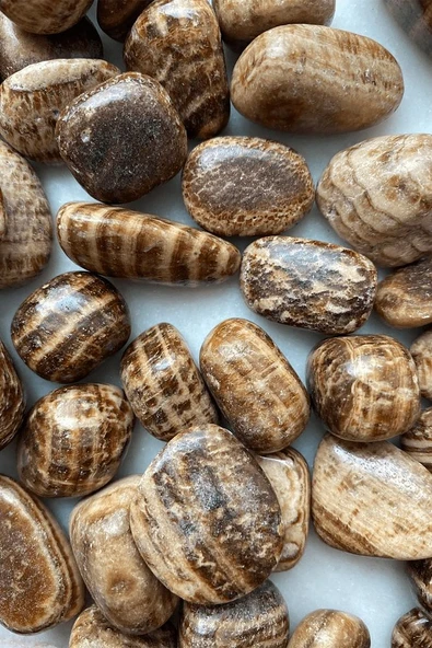 Sertifikalı Tamburlanmış Aragonit Taşı Kütle - Brezilya - Resim 3