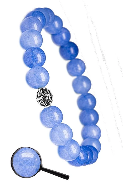 Sertifikalı Angelit Taşı Bileklik (8 Mm) Melek Taşı - Resim 2