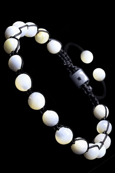 Siyah Makrome Sedef Bileklik - Resim 2