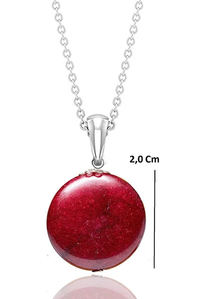 Sertifikalı Gerçek Bayrak Kırmızı Akik Taşı Kolye - Brezilya - Resim 2