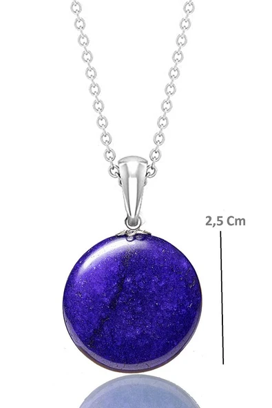 Sertifikalı Gerçek Dumortireit Taşı Kolye - 1.kalite - Resim 2