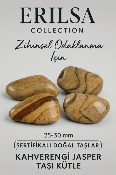 Sertifikalı Doğal Kahverengi Jasper Taşı Kütle – Topraklanma ve Denge Taşı ürün görseli