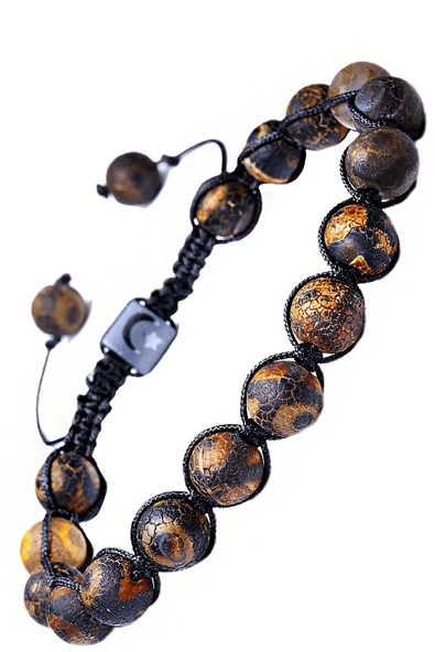 Makrome Kahverengi Damarlı Tibet Akik Bileklik ürün görseli