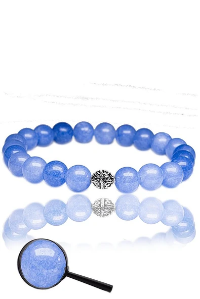 Sertifikalı Angelit Taşı Bileklik (8 Mm) Melek Taşı ürün görseli