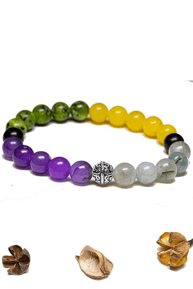 Sertifikalı Koç Burcu Doğal Taş Bileklik - Gümüş Aparatlı - Resim 3