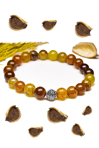 Sertifikalı Aaa+ Damarlı Yeşil Akik Taşı Bileklik - Gümüş Aparatlı - Resim 2