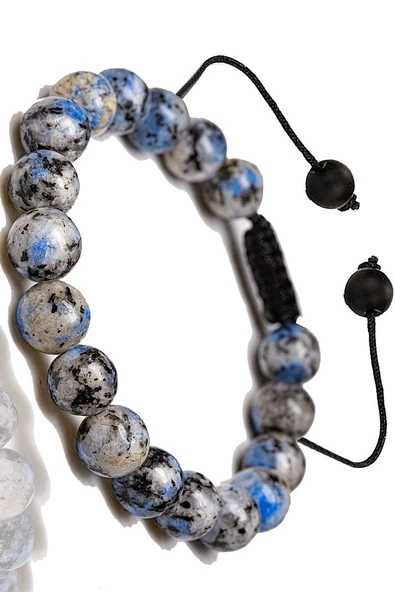 Sertifikalı Aaa Kalite Sodalit Taşı Bileklik - Makrome - Resim 2