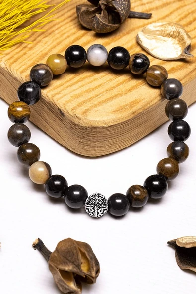 Sertifikalı Aaa+ Pietersite Taşı Bileklik - Gümüş Aparatlı ürün görseli