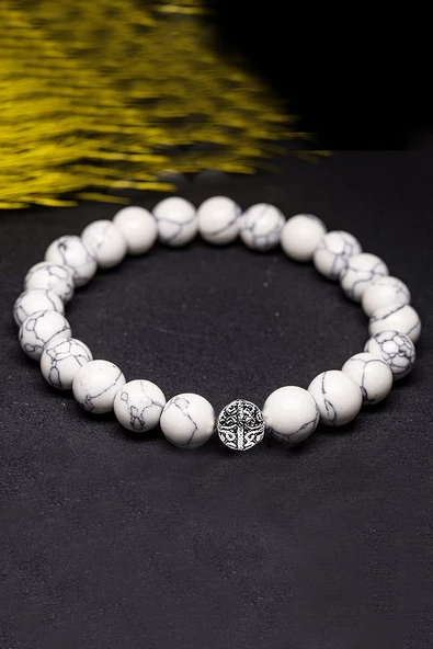 Sertifikalı A+ Havlit Taşı Bileklik - Gümüş Aparatlı - Resim 2