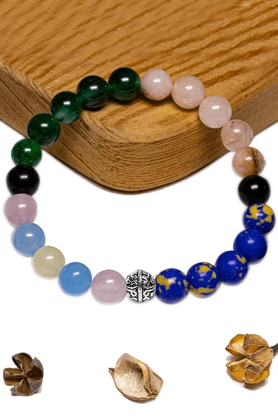 Sertifikalı Terazi Burcu Doğal Taş Bileklik - Gümüş Aparatlı ürün görseli